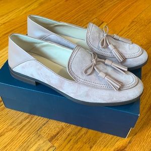 Cole Haan Pinch Soft Tassel Loafer Stone Tahoe Suede